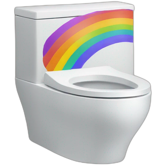 rainbow toilet emoji