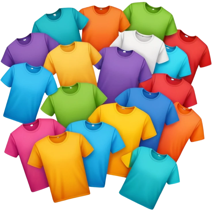 colorful t-shirt collection emoji