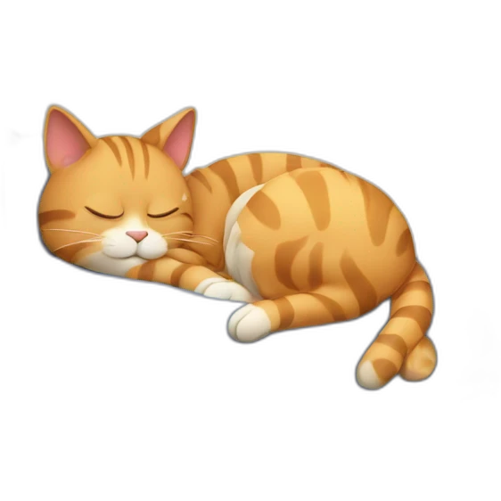 old lazy cat taking a nap emoji