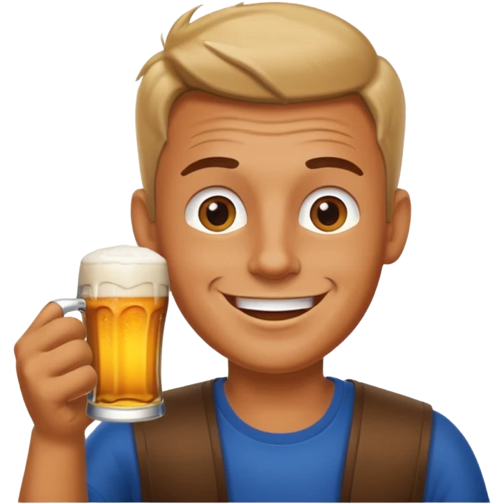 men dringing beer emoji