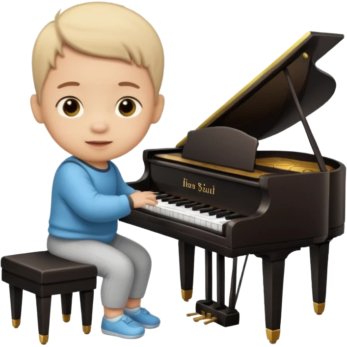 Baby playing piano emoji