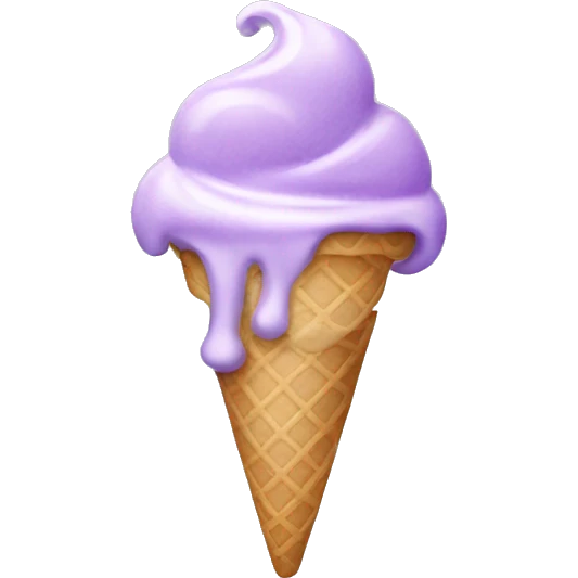 Pastel purple ice cream emoji