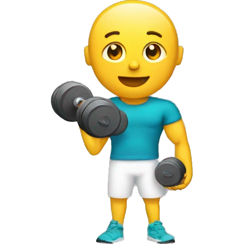 a person holding a dumbelldumbbell emoji