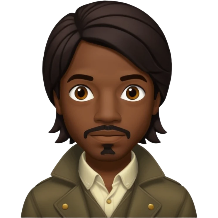 Andre 3000 with long dark brown hair emoji