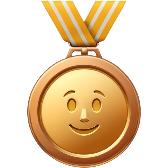 JUST THE CIRCLE  golden medal with a glossy finish emoji