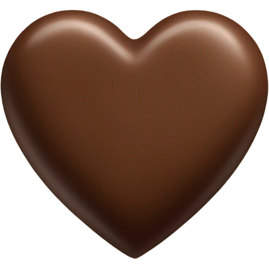 Light chocolate heart emoji