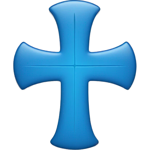 Blue cross emoji