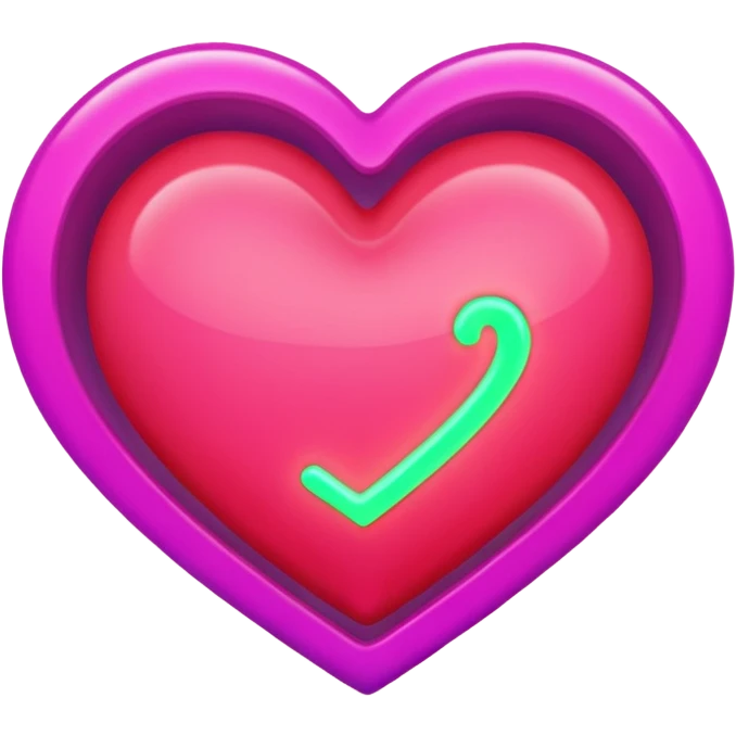 heart with a neon glow emoji