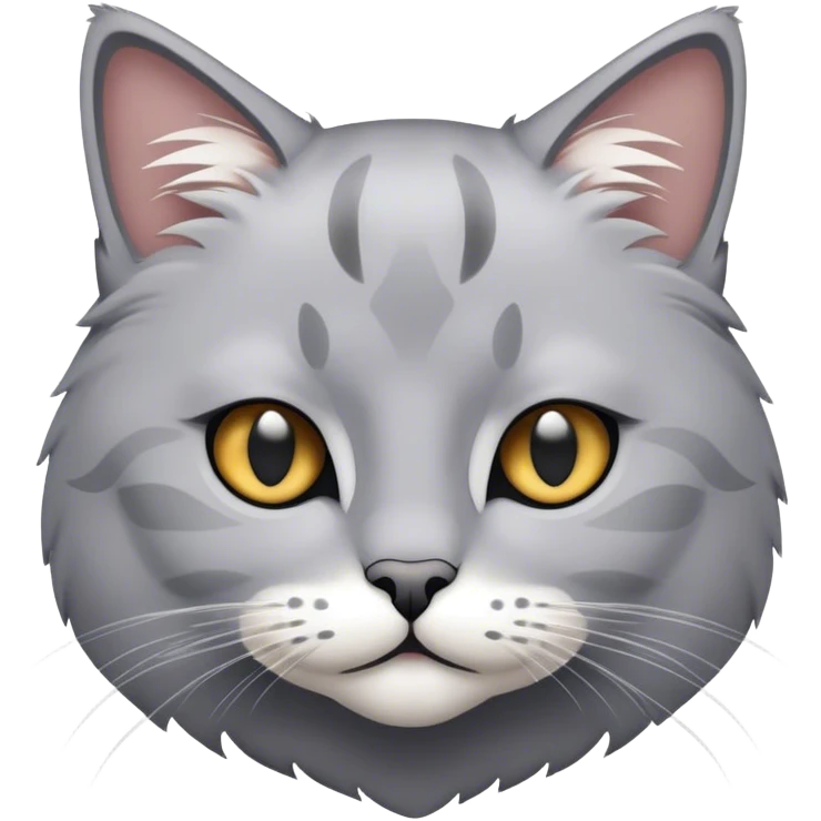 Eine britische Kurzhaarkatze in weiß grau emoji