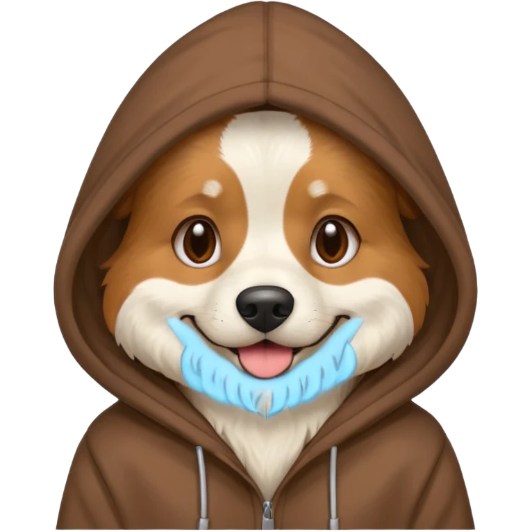 dog wearing a hoodie  emoji