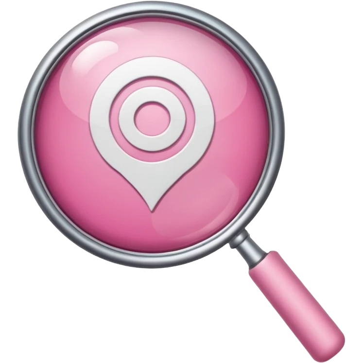 mix light pink dark pink and white girly wifi internet logo with a magnifying glass emoji