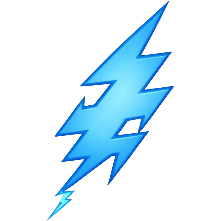blue thunder ⚡️ like this but make it blue emoji