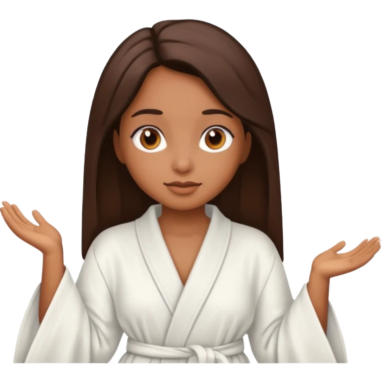 brown girl with a robe emoji