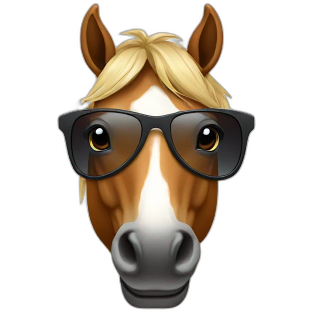 Horse with sunglasses  emoji