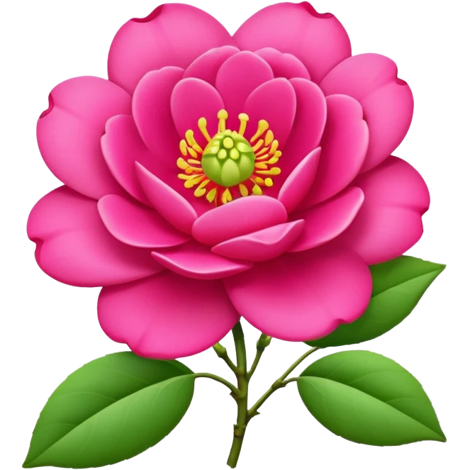 camélia flower with bud hot pink  emoji