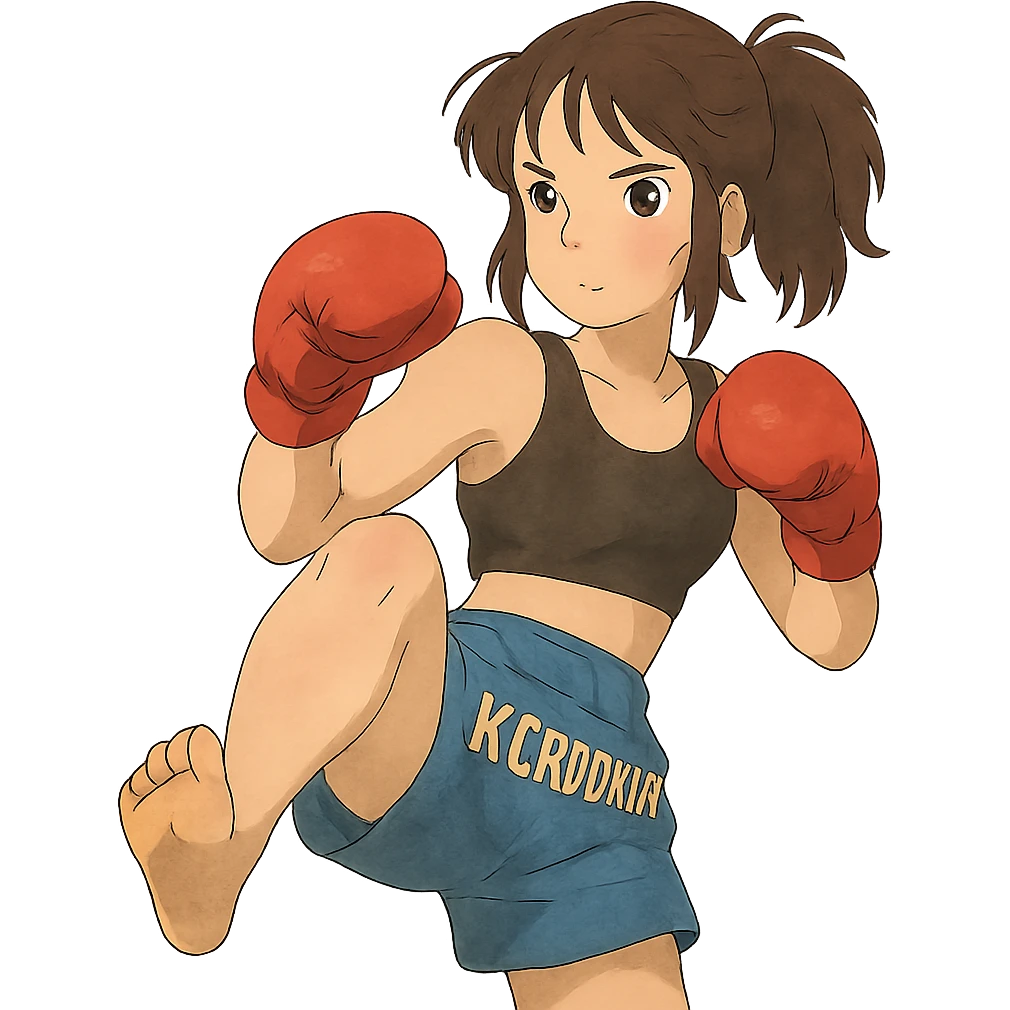 female kickboxer emoji