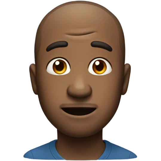 man crying with a a silly face  emoji