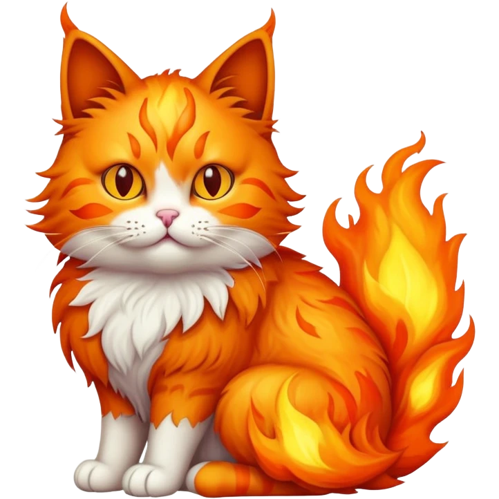 Cat in flame emoji