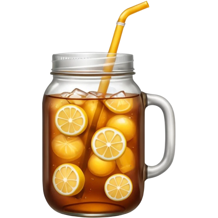 Ice tea in a mason jar emoji