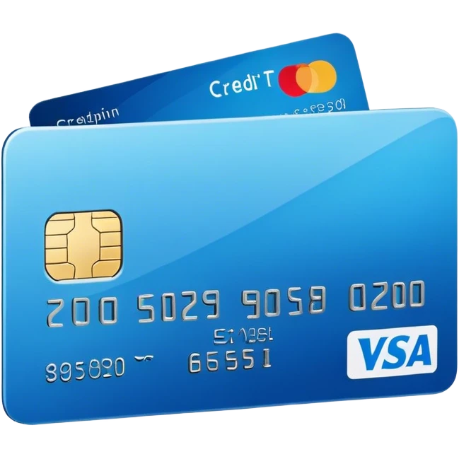 credit card blue emoji