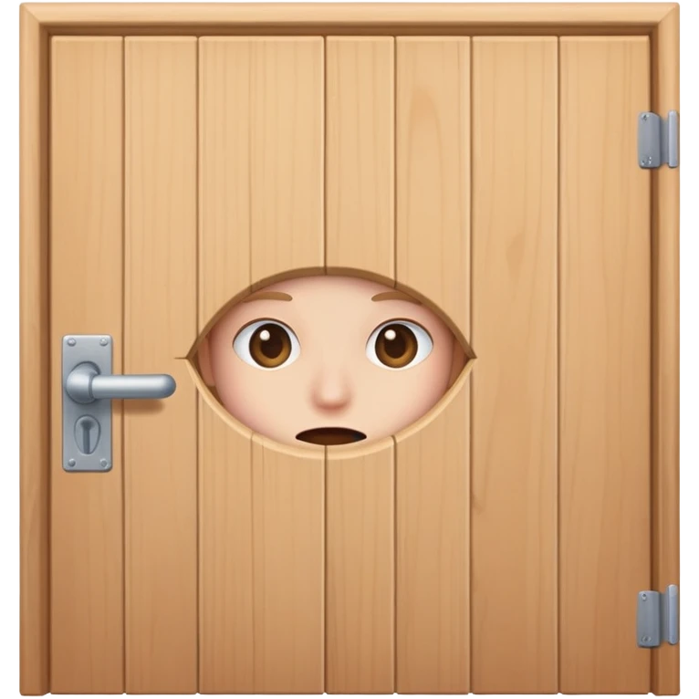 person hiding behind a door, only face peeking out from front side emoji emoji