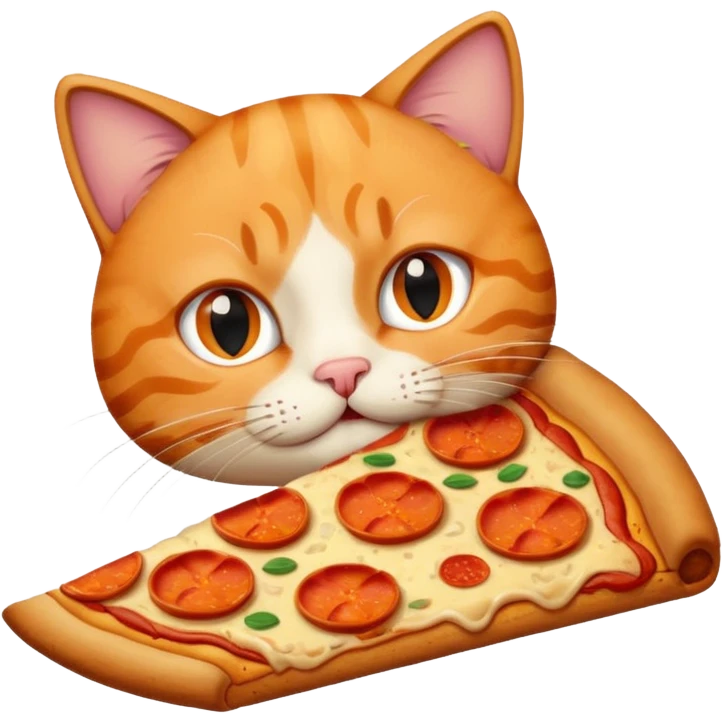cat eating pizza emoji