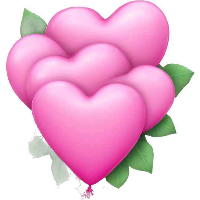 Pink heart balloon bouquet for wedding emoji