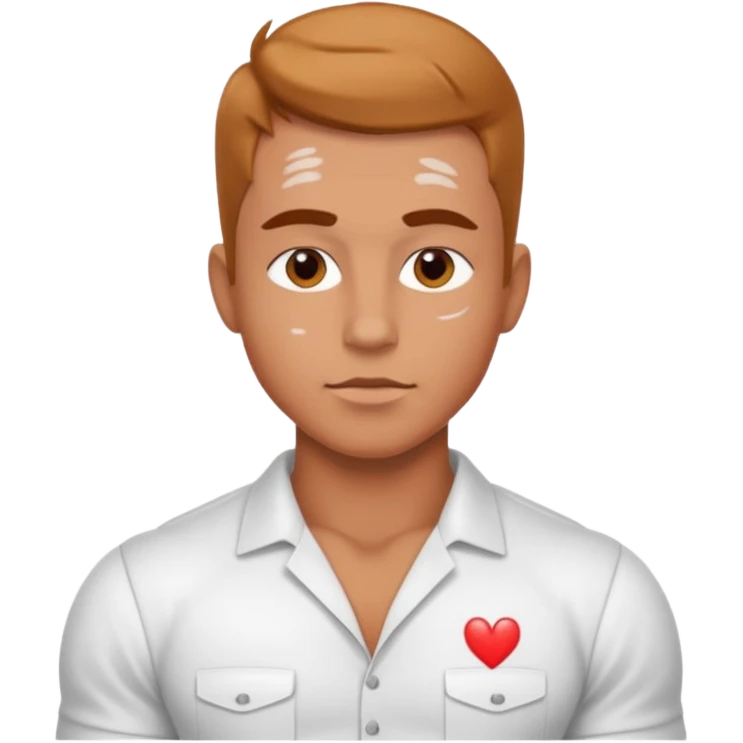 Hot engineer with kiss marks and muscles emoji