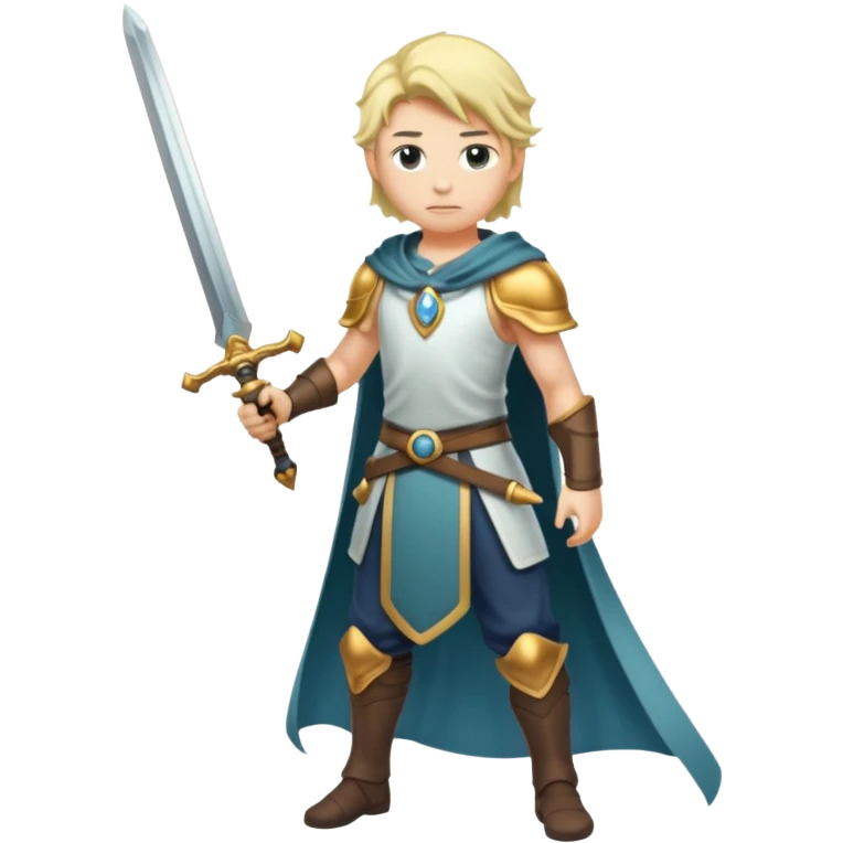 Aether (from Genshin Impact) with a sword (full body) emoji