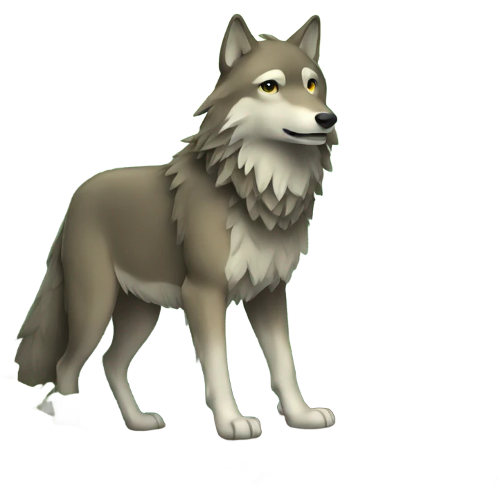 Forest tree with a wolf emoji