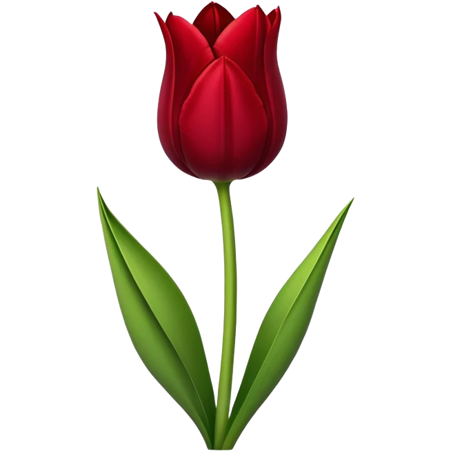 Dark red tulip emoji