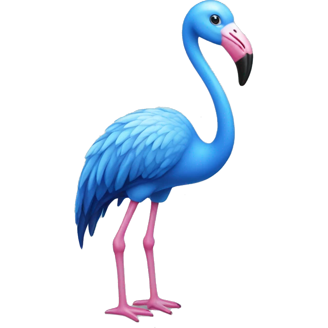 blue flamingo emoji