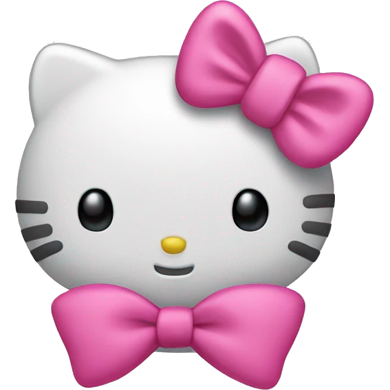 Hello kitty with pink bow emoji