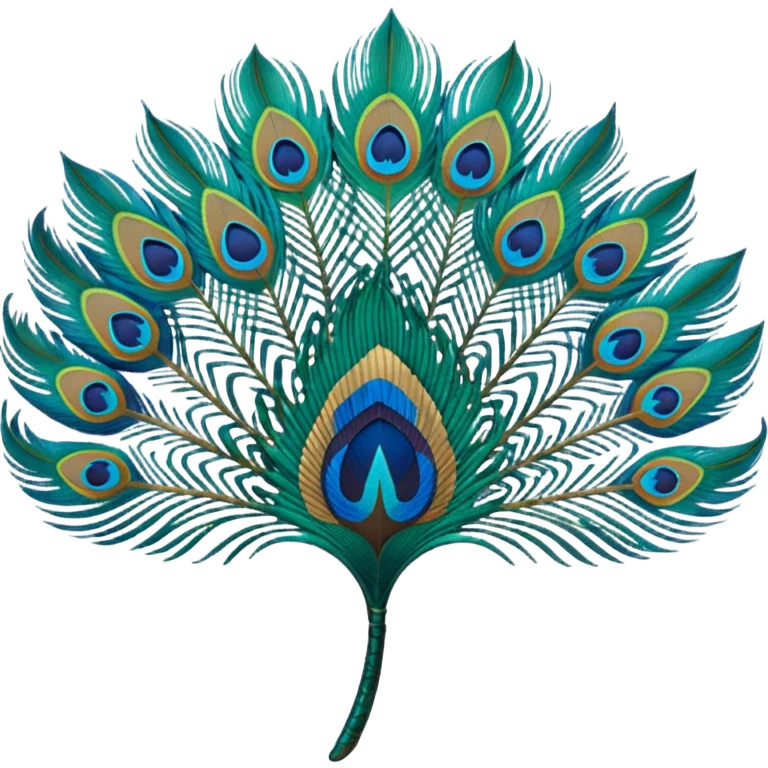 Peacock wing for bio emoji
