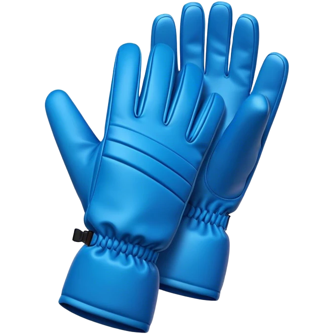 Blue ski winter gloves  emoji