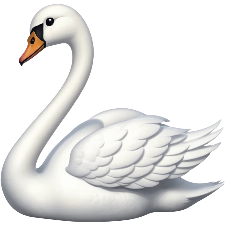 Um cisne braco emoji