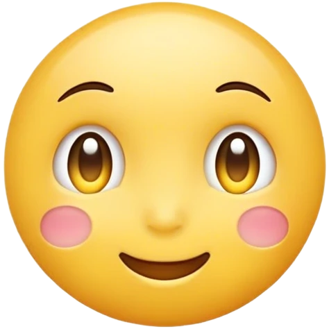 Pleading cute yellow round emoji emoji