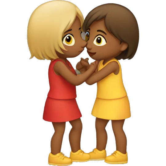 Lesbian kissing emoji