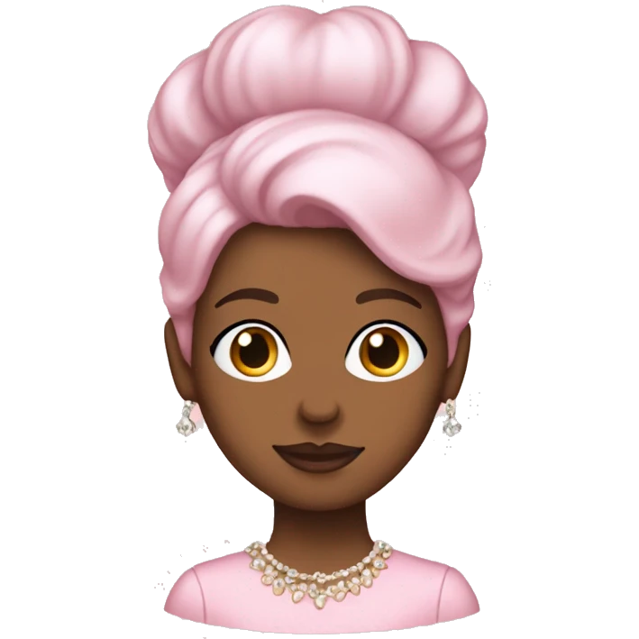 Woman wearing a baby pink bouffant dress emoji