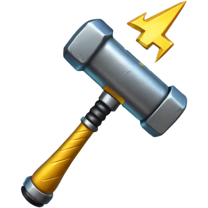 hammer with lightning infused emoji