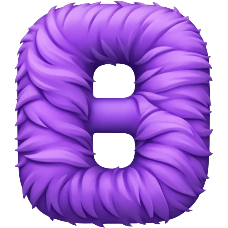 The fluffy letter S is purple in color emoji