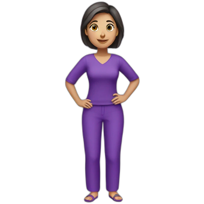 Armenian woman saying hello in purple clothes  emoji