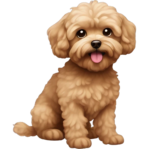 Brown maltipoo emoji