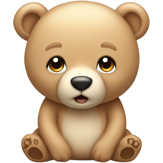 Cute beige bear emoji