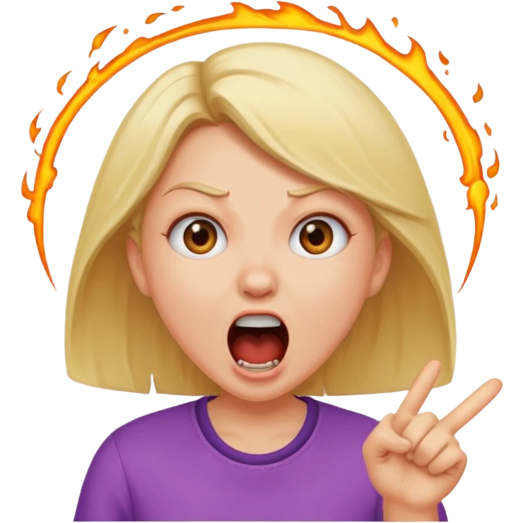 girl yelling emoji