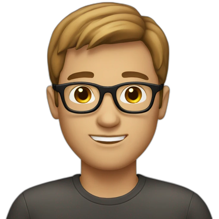 white-male-brown-hair-black-round-glasses emoji