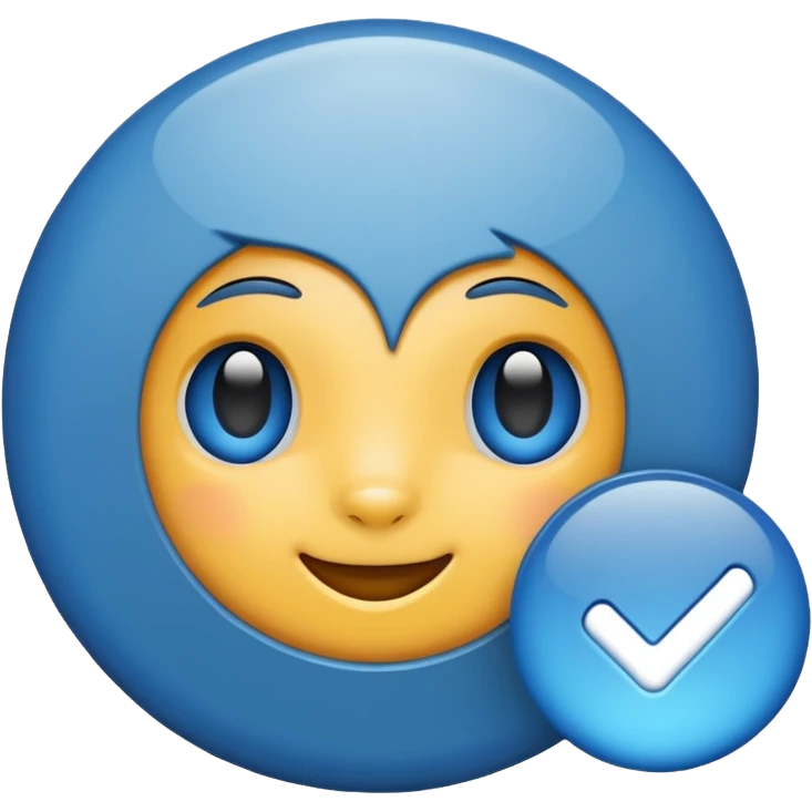 Blue tick emoji