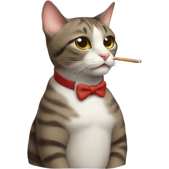 a cat smoking  emoji