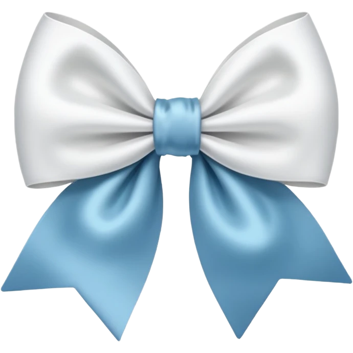 White bow on white bow emoji