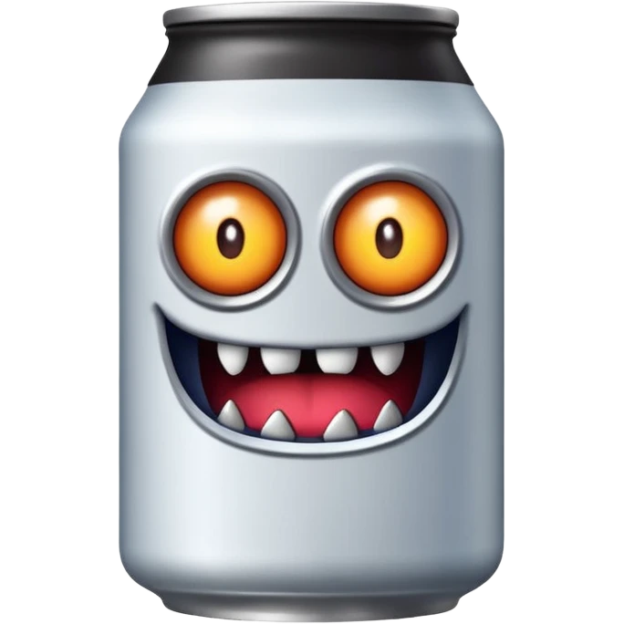Crea un emoji de una lata de monster blanca emoji